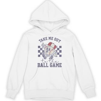 Take Me Out To The Baseball Ball Game Softball Vintage Hoodie - Thegiftio UK