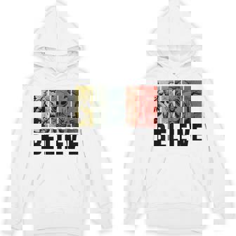 Believe Bigfoot Alien Loch Ness Monster Retro Cryptids Hoodie | Mazezy