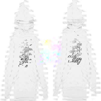 Belize Beach Vintage Palm Trees Holiday Unisex Hoodie | Mazezy