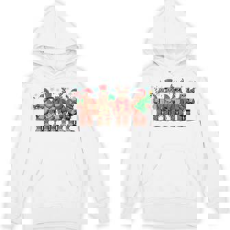 Bigfoot Santa Christmas Tree Lights Sasquatch Merry Christma Unisex Hoodie | Mazezy