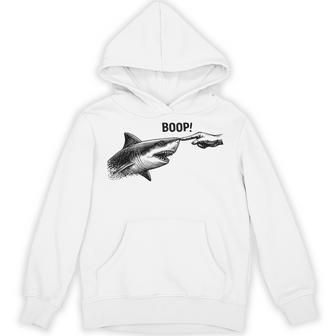 Boop Shark Meme Shark Humor Hand Boop Nose Shark Hoodie - Thegiftio