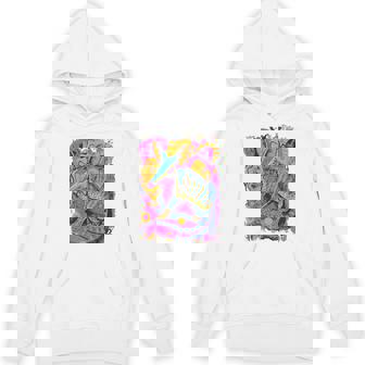 Bright Armadillo In Playful Abstract Animal Artwork Style Unisex Hoodie - Monsterry