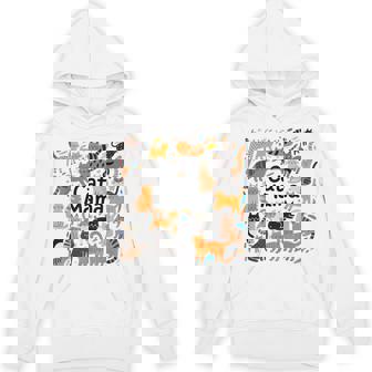 Cat-Mama Cat Doodles Avant-Garde Masterful Unisex Hoodie | Mazezy