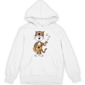 Cat Playing Ukulele Uke Player Music Teacher Musician Tank Top Unisex Hoodie | Mazezy