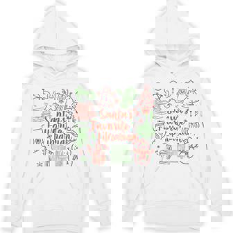 Christmas Book Lover Santa's Favorite Librarian Reading Book Hoodie - Monsterry