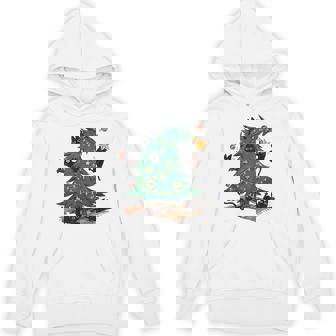 Christmas Tree And Cat Cute Christmas Cat Lover Hoodie - Monsterry