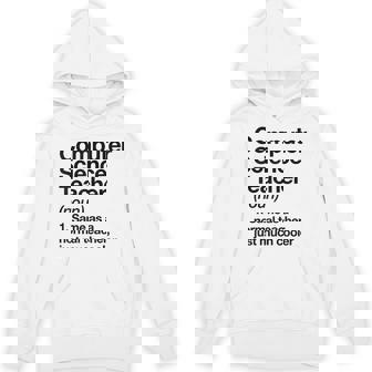 Computer Science Teacher Definition Back To School First Day Unisex Hoodie | Mazezy