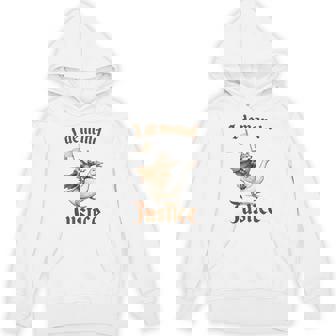 Corgi & Goose Meme Dog Lover Humor Sarcasm I Demand Justice Unisex Hoodie | Mazezy