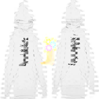 Cowboy Boot Flowers Premium Unisex Hoodie | Mazezy