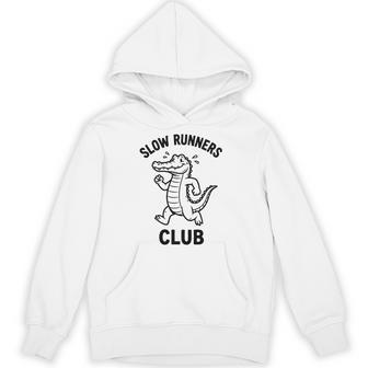 Crocodilelow Runners Club おもしろランニングマスコット 長袖tシャツ パーカー - Kawaiitshirt