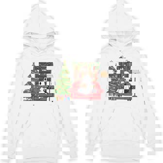 Cute Ghost Reading Christmas Christmas Ghost Book Hoodie - Monsterry