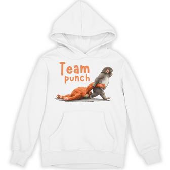 Cute Monkey Punch Holding Plush Toy Animal Lover Hoodie - Thegiftio UK