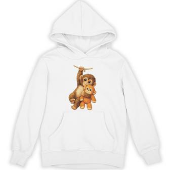 Cute Monkey Punch Stuffed Buddy Plush Hugging Monkey Punch Hoodie - Thegiftio UK