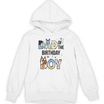 Dad Of The Birthday Boy Party Blue Dog Lover Matching Hoodie - Thegiftio UK