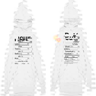 Donut Lovers Doughnut Costume Family Food Nutrition Facts Hoodie | Mazezy