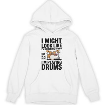 Drums Lover Drummer Drum Set Graphic Boys Drumming Hoodie - Thegiftio UK