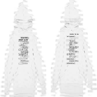 Engineer Christmas Gingerbread House Blueprint Diagram Unisex Hoodie | Mazezy