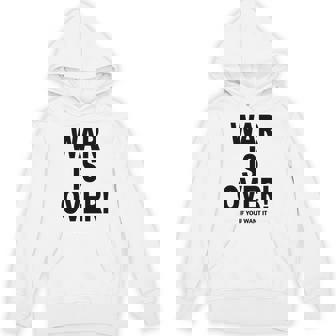 Exclusive War Is Over ご希望の場合限定ブラックプリント 長袖tシャツ パーカー - Kawaiitshirt