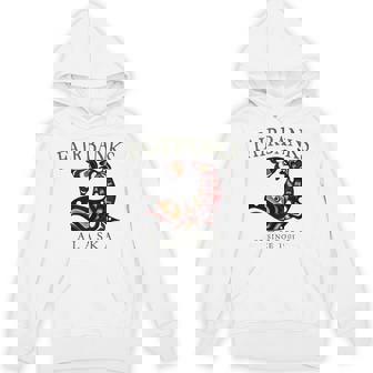 Fairbanks Alaska Salmon Since 1901 Arched Olive Letters Tank Top Unisex Hoodie | Mazezy