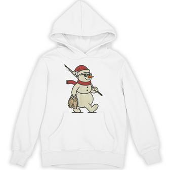 Fishing Christmas Vintage Merry Fishmas Santa Xmas Hoodie - Thegiftio UK