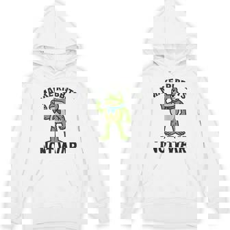 Frog Protesting Against The System Ribbits Not War Tank Top Unisex Hoodie | Mazezy