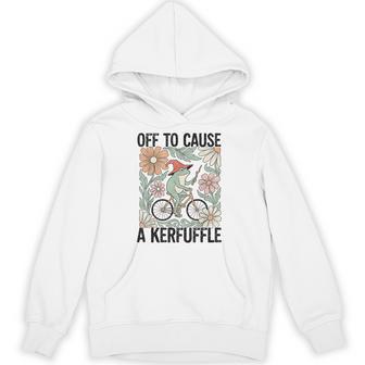 Frog Wizard Riding Bike Off To Cause A Kerfuffle Hoodie - Thegiftio UK