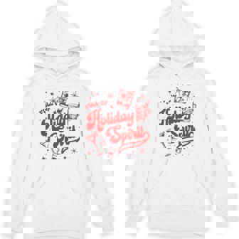 Full Of Holiday Spirit Christmas Drinking Retro Cocktails Unisex Hoodie | Mazezy