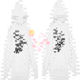 Christmas Basketball Santa Playing Basketball Boys Men Hoodie - Monsterry