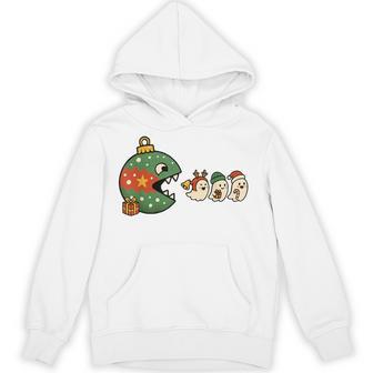 Ornament Eating Holiday Ghosts Gamers Christmas Hoodie - Thegiftio UK
