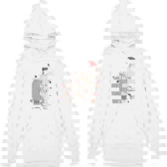 Polar Bear Christmas Graphics Animal Lights Lover Hoodie - Monsterry
