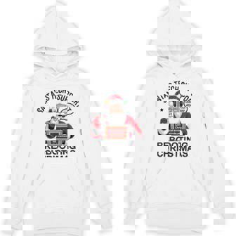 Santa's Tech Support Rebooting Christmas Holiday Xmas Hoodie | Mazezy