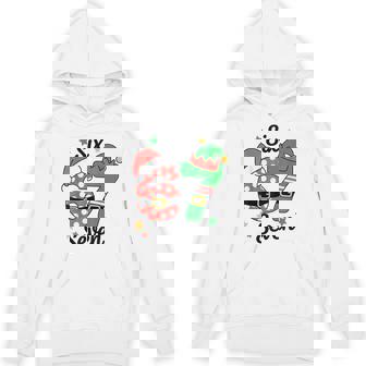 Six Seven 67 Meme 6 7 Elf Santa Christmas Pajamas Hoodie - Thegiftio