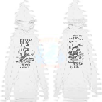 Giddy Up Rodeo Cowboy Roadrunner Bird Unisex Hoodie | Mazezy