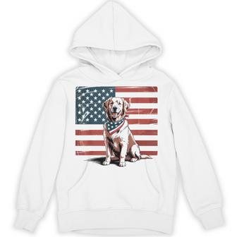 Golden Retriever 4Th Of July Usa American Flag Patriotic Hoodie - Thegiftio UK