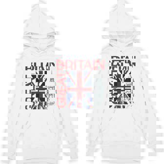 Great Britain England British Union Jack Flag Vintage Hoodie - Monsterry