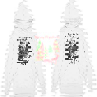 Great Merry Christmas Graphics Trees Deer Winter Scene Hoodie | Mazezy