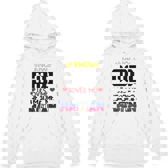 Haiti Flag Day God Loves Me He Made Me Haitian Ayiti Heart Unisex Hoodie | Mazezy