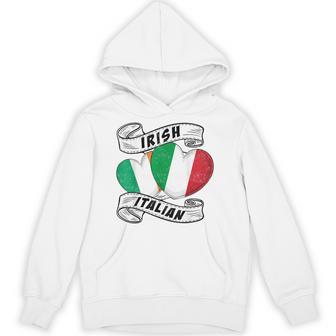 Half Irish Half Italian Ireland Italy Flag St Patrick's Day Hoodie | Mazezy