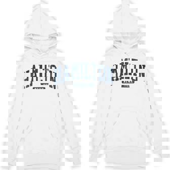 Hamilton New York Ny College University Style Blue Hoodie - Monsterry