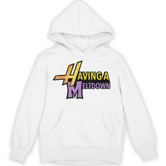 Having A Meltdown Retro Having A Meltdown Quote Hoodie - Thegiftio UK