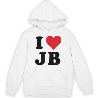 I Heart Jb Initials I Love JB First And Last Name J B Hoodie - Seseable