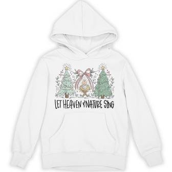 Heaven And Nature Sing Christmas Nativity Blow Trees Hoodie | Seseable UK