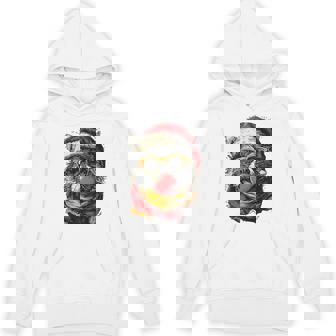 Hipster Raccoon Santa Hat Sunglasses Bubble Gum Christmas Hoodie - Thegiftio