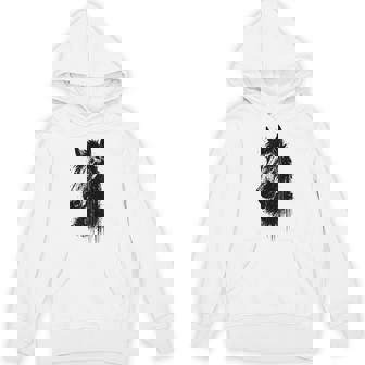 Horse Ink Art Rustic Rodeo Wild Western Portrait Cool Grunge Unisex Hoodie | Mazezy