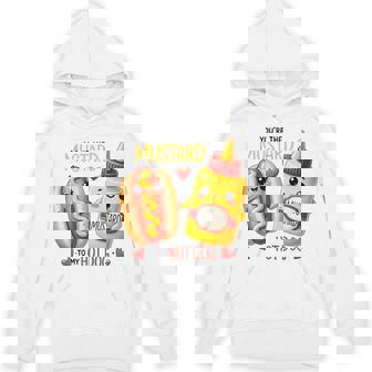 Hot Dog Mustard Food Pun Valentine Couples Bestie Friend Kid Premium Unisex Hoodie | Mazezy
