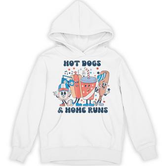 Hot Dogs And Home Runs Hot Dog Baseball Touchdown Hoodie - Thegiftio UK