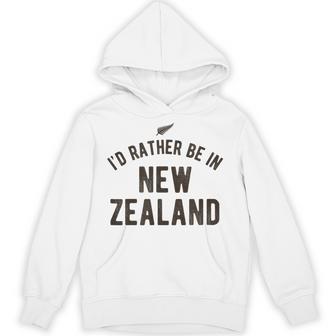 I'd Rather Be In New Zealand Nz Fern Kiwi ギフト パーカー - Kawaiitshirt