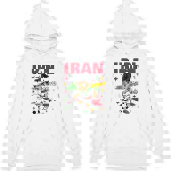 Iran Kid Goal Cartoon Iran Flag For Kids Unisex Hoodie | Mazezy