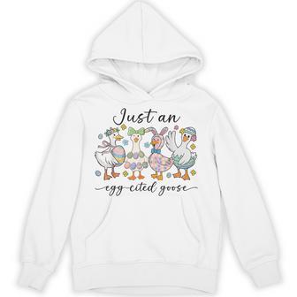 Just An Egg-Cited Goose キュート イースター バニー アヒル ファミリー 春 パーカー - Kawaiitshirt