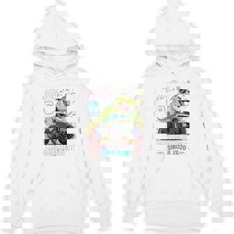 Kids 6nd Birthday Monster Truck Dinosaur Since 2020 Rawr I'm 6 Unisex Hoodie | Mazezy